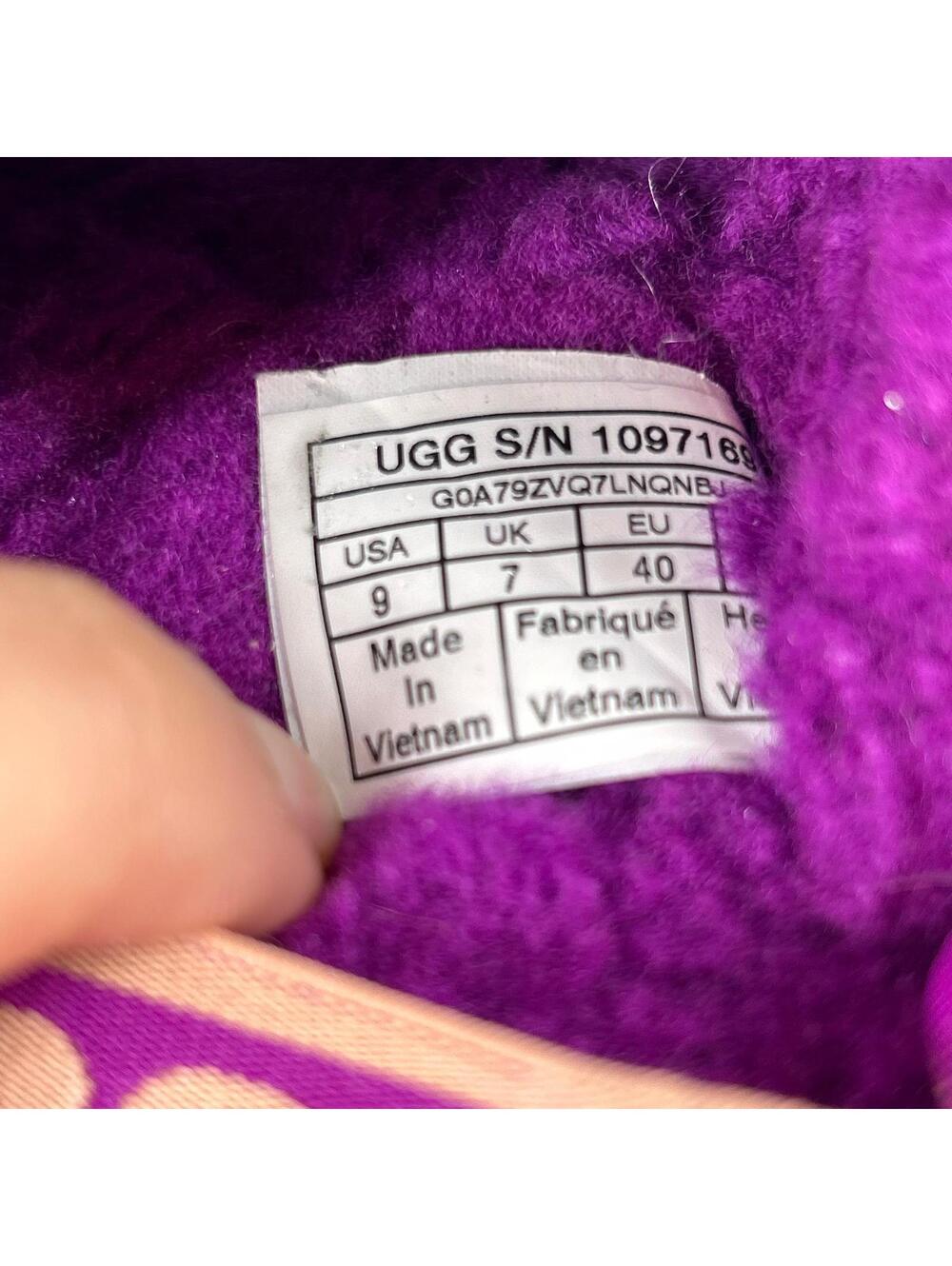 UGG Fluff Yeah Slide sandals US 9 Berrylicious gradient Purple Shearling Slipper - Picture 8 of 12